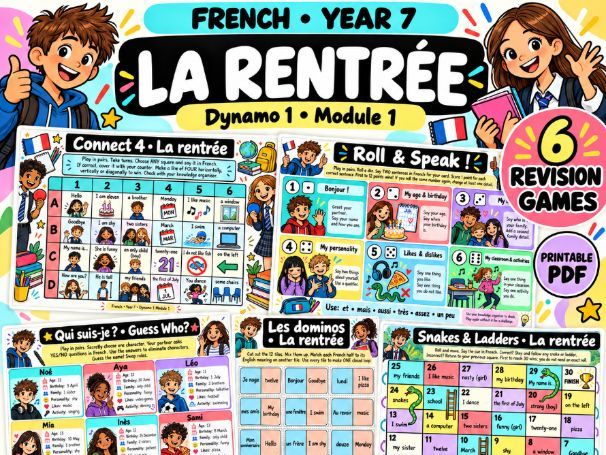 Dynamo 1 Module 1 – La rentrée | 6 French Revision Games