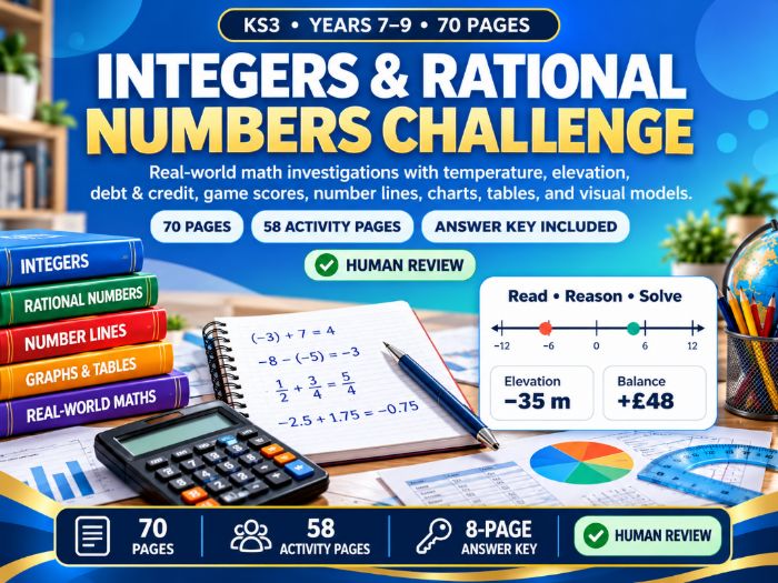 Integers & Rational Numbers – KS3 Maths – 70 Pages