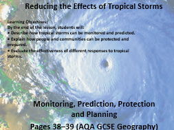 AQA GCSE Geography Reducing the effects of tropical storms
