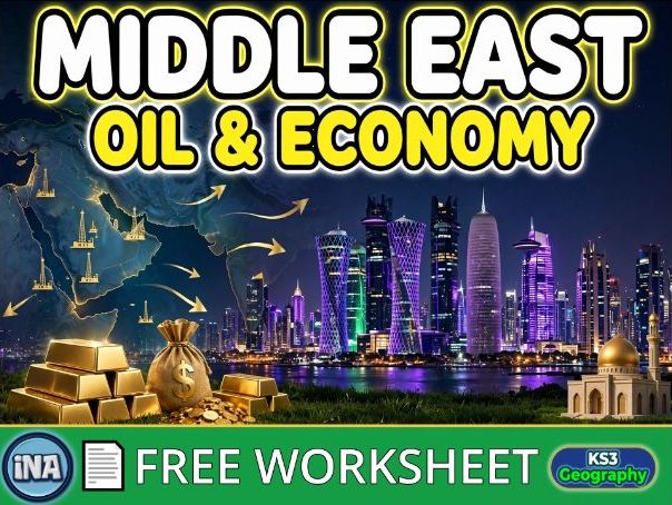 Natural Resources and the Economy in the Middle East - FREE KS3 Geography Worksheet