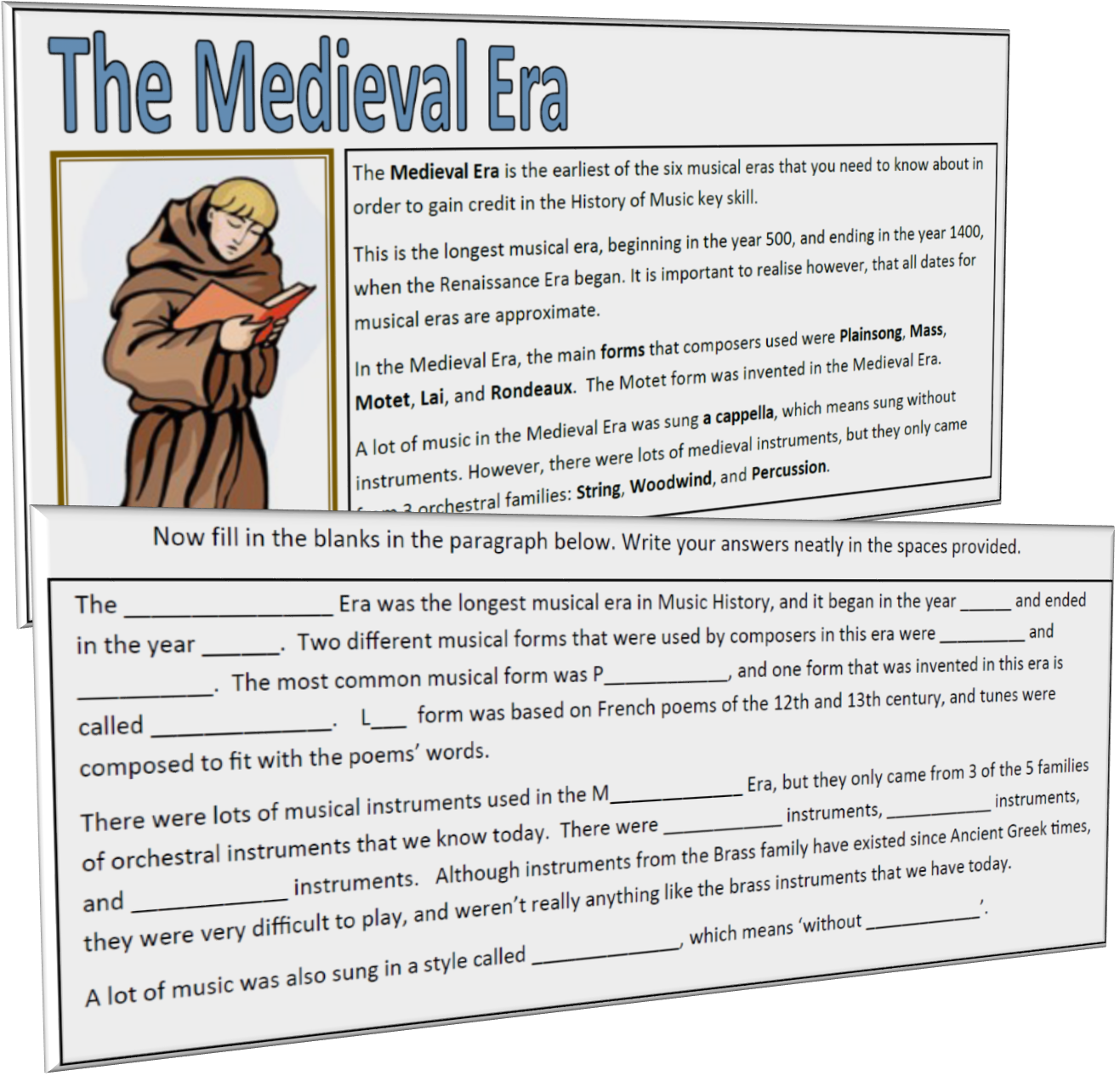 Musical Eras Activities History Of Music Teaching Resources