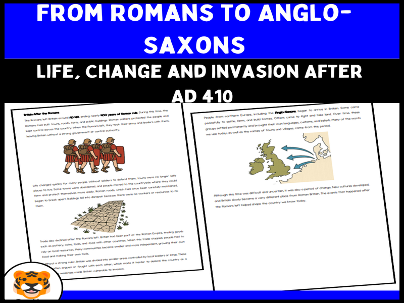 Britain After the Romans – Year 5 History Reading Comprehension with Answers (KS2)
