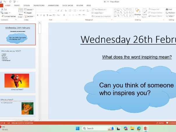 Year 4 RE 'Why is Jesus inspiring to some people?'