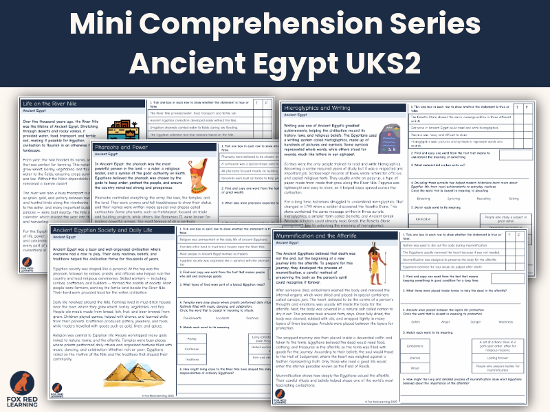 Mini Comprehension Series: Ancient Egypt Y5 Y6