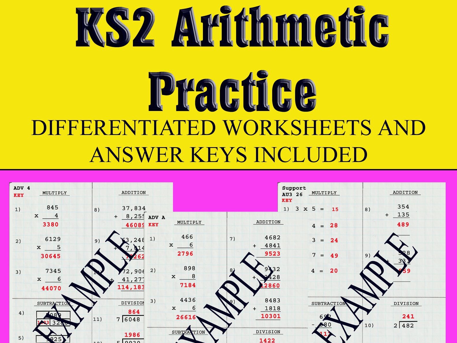 KS2 Arithmetic starters