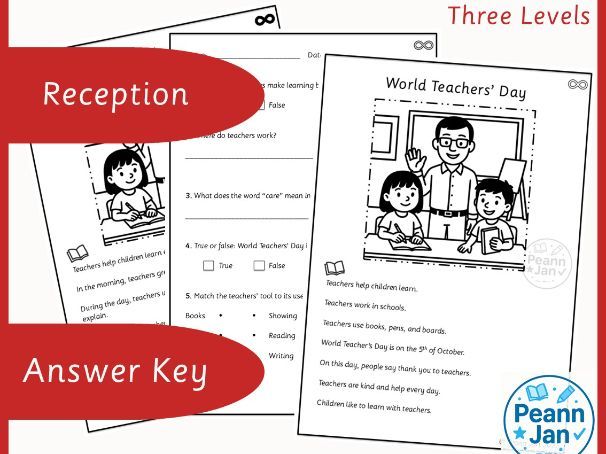 Reception Reading Comprehension - World Teachers' Day