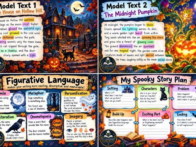 Suspense writing with figurative language