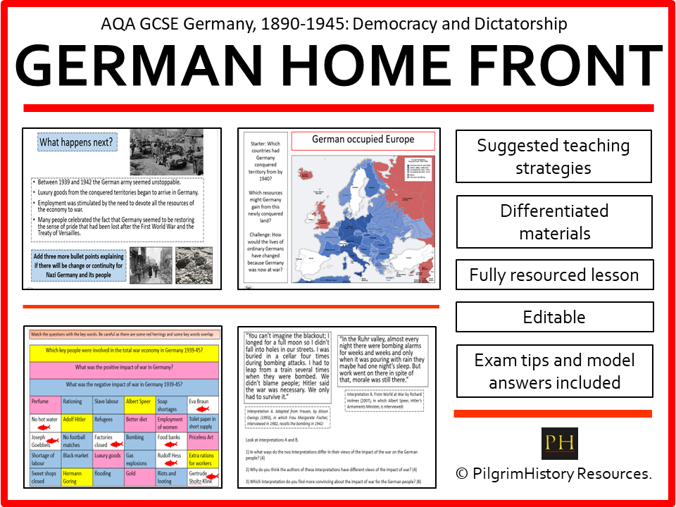 AQA GCSE Germany 1890-1945: Impact of the Second World War on Germany