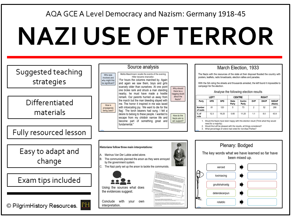 The Use of Terror in 1933: Establishing the Nazi Dictatorship | AQA A Level History