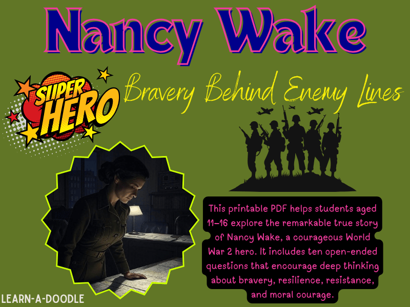 Bravery Behind Enemy Lines: World War 2 Open-Ended Questions on Nancy Wake’s Story