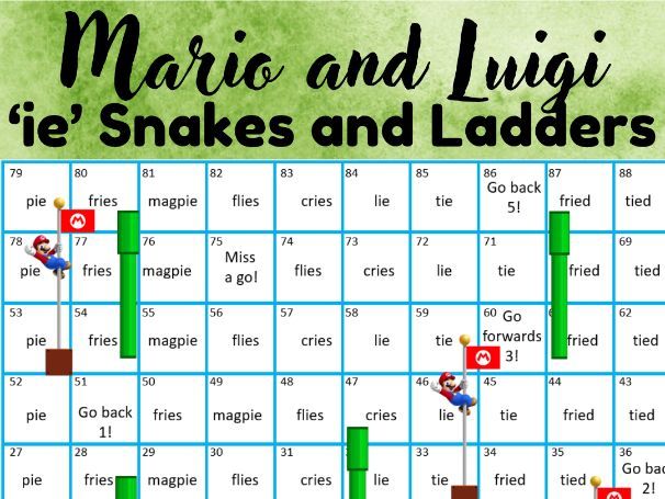 Mario and Luigi 'ie' Snakes and Ladders