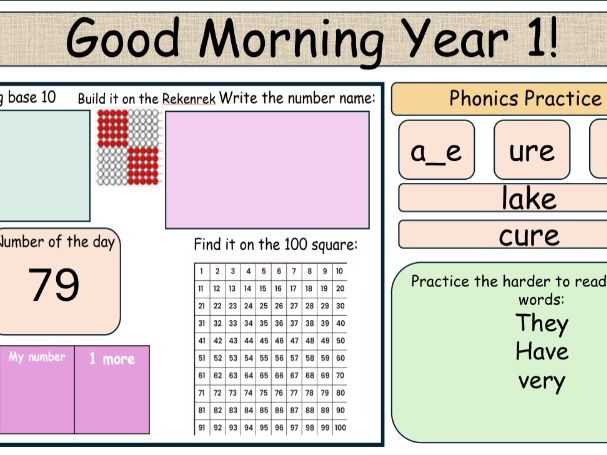 Number of the day- morning work