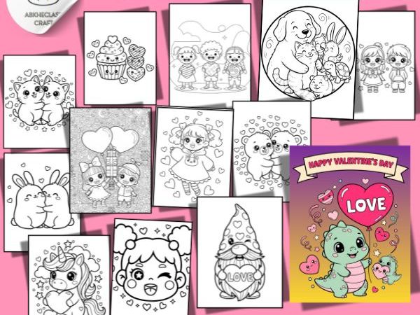Valentines Day Coloring Sheets | No-Prep Kindergarten February Activity Pages