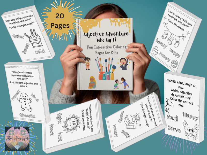 Adjective Practice Through Coloring Riddles