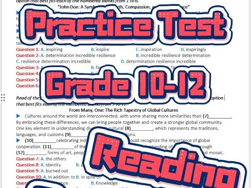 Advanced English Test: Job Stress, Urbanization & Cultural Diversity (Gr 11-12)