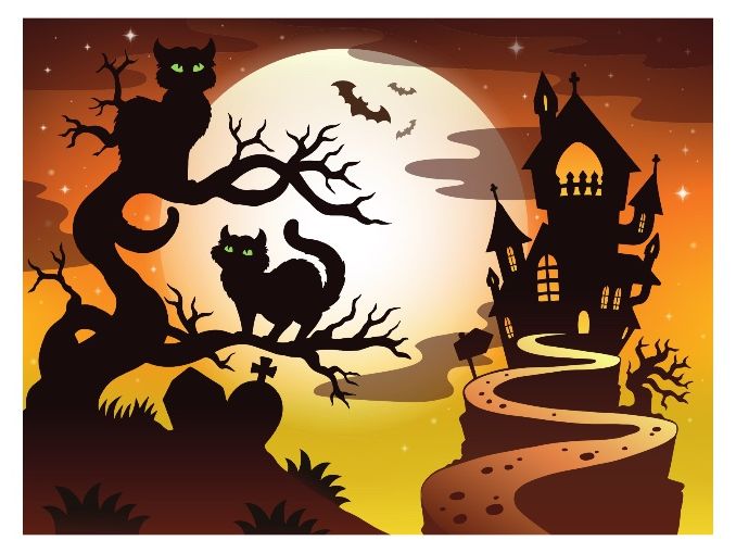 Halloween Playdough Mats | 2 Printable Halloween Playdough Scene Mats | EYFS