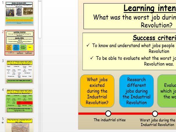 What was the worst job during the Industrial Revolution?