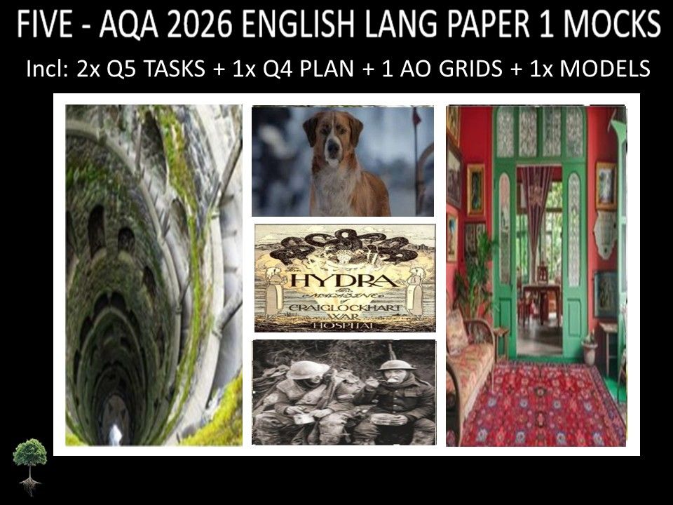 FIVE - AQA PAPER 1 | 2026 FULL MOCKS | Q5 TASKS | Q4 PLAN |AO GRIDS | MODELS