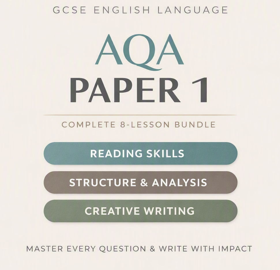 GCSE AQA English Language Paper 1: Full 8‑Lesson Exam Skills Bundle