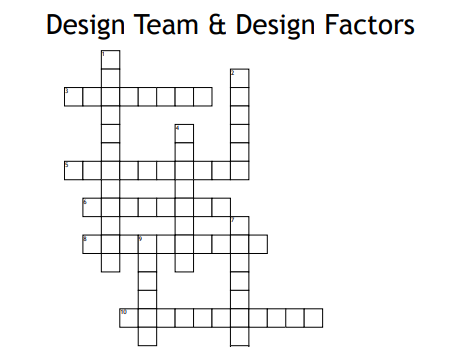 CDT Crossword Package: Design Team / Factors