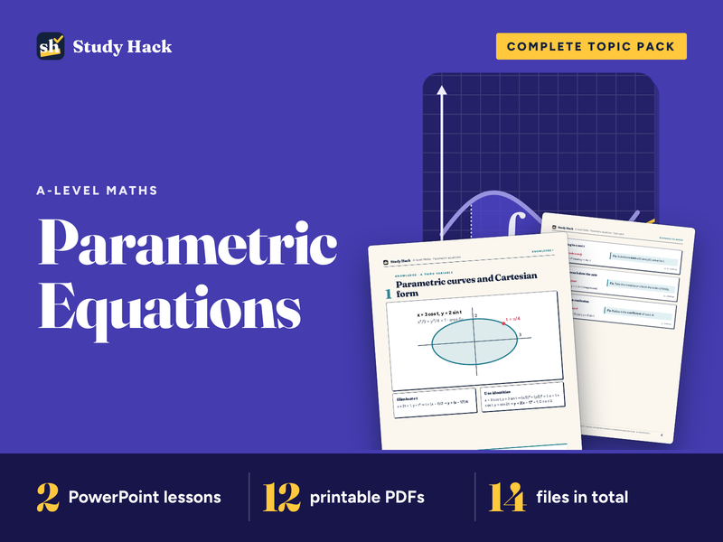 A-level Maths Parametric Equations Complete Topic Pack