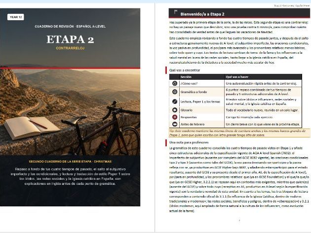 Etapa 2: Y12_Revision Homework Booklet for Christmas