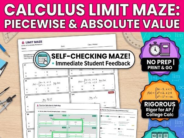 ne-Sided Limits & Continuity Maze Activity - KS5 / A-Level Maths
