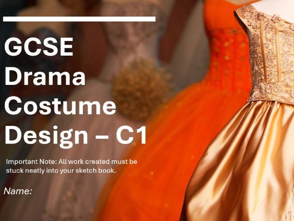 GCSE Drama Component 1 Costume Design Workbook Edexcel
