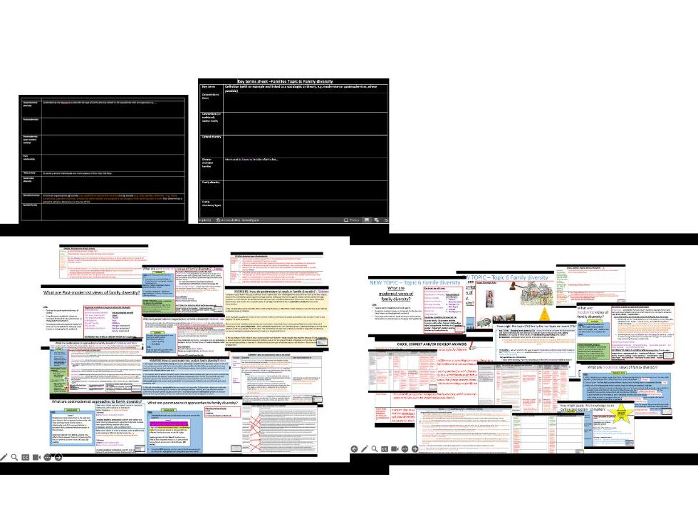 AQA A-level Sociology Families: Family diversity - Modernist & Postmodernist views (LESSON & KEY TERM SHEET BUNDLE)