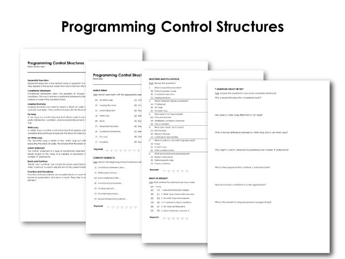 Programming Control Structures