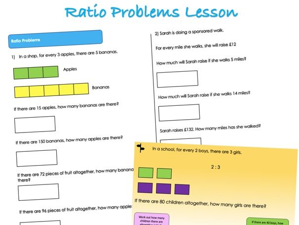 Year 6 Ratio - Ratio Problems Lesson