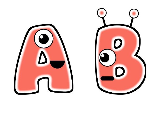Bright Coral Glow Monsters Bubble Letters | Bulletin Board Letters | Classroom Display Pack
