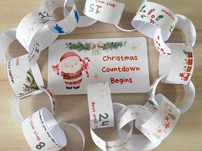Christmas Countdown Garland with Activity