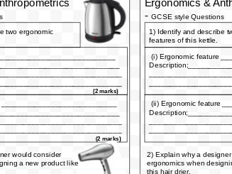 Learning Checks Questions for GCSE D&T