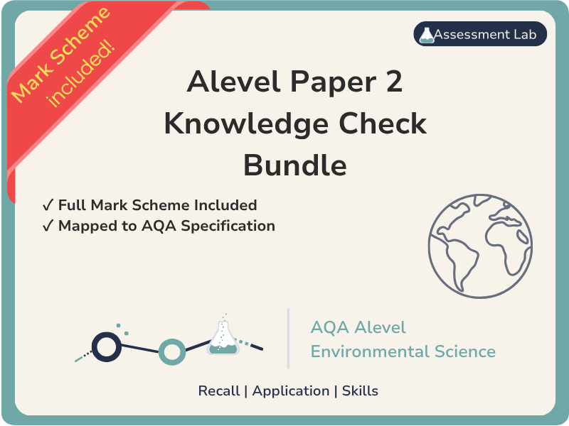AQA Alevel Env Sci - Paper 2 - Knowledge check bundle