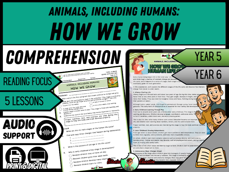 How We Grow | Reading Comprehension | Year 5/6