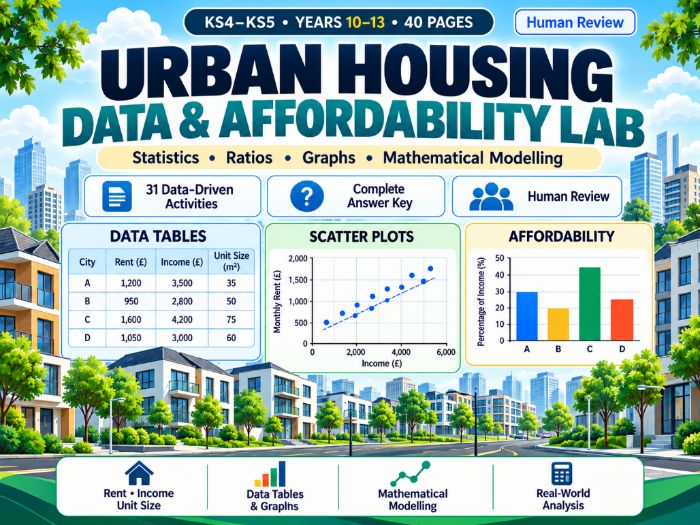 Urban Housing Affordability Lab KS4–KS5 Financial Maths & Statistics 40 Pages