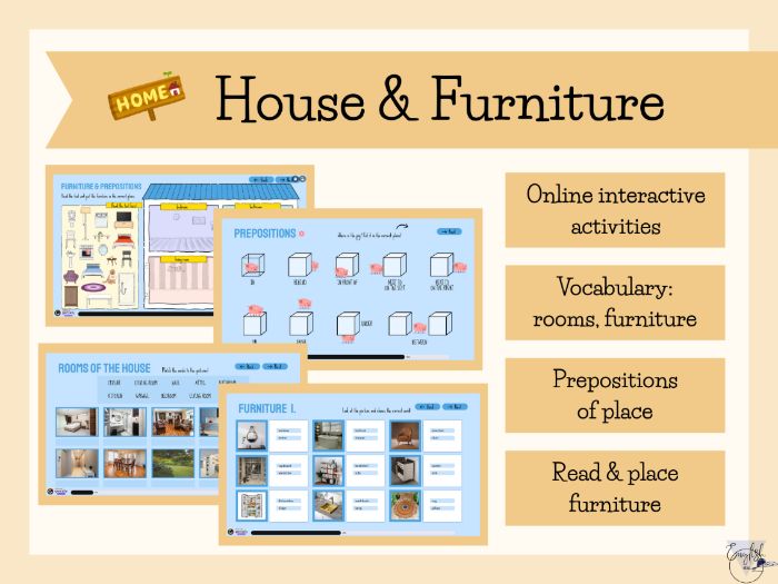 House & Furniture Interactive Activities (EFL/ESL)