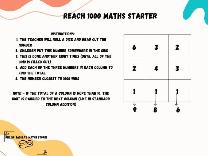 Reach 1000 maths starter (KS2 starter) Teaching Resources
