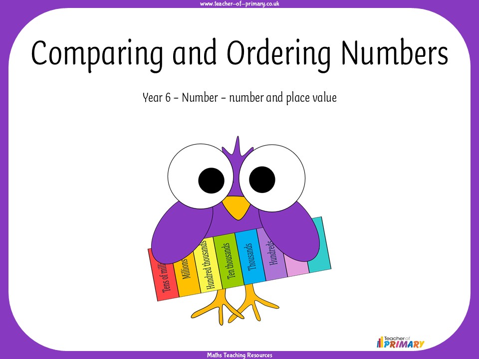 Comparing and Ordering Numbers - Year 6