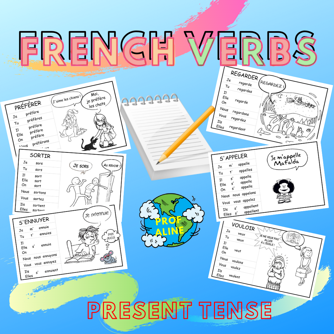 french verbs at the present tense teaching resources