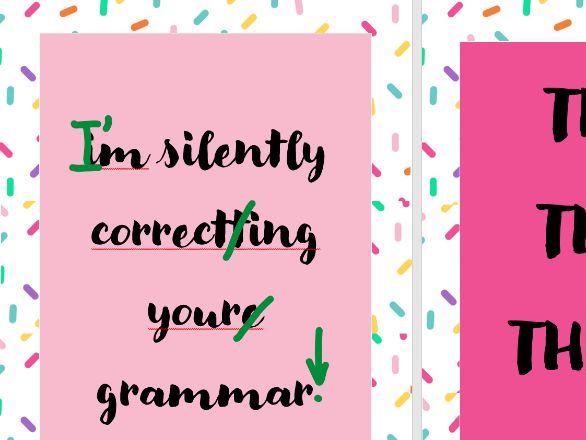 Classroom Display Grammatical Posters