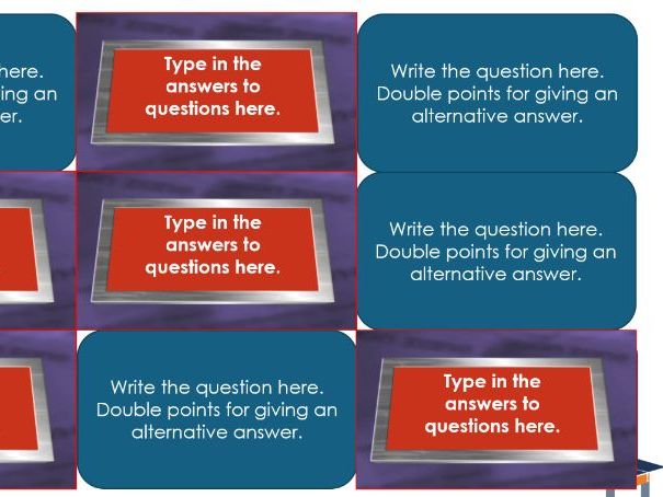Mock the Week-style 'What's the Question?' grid