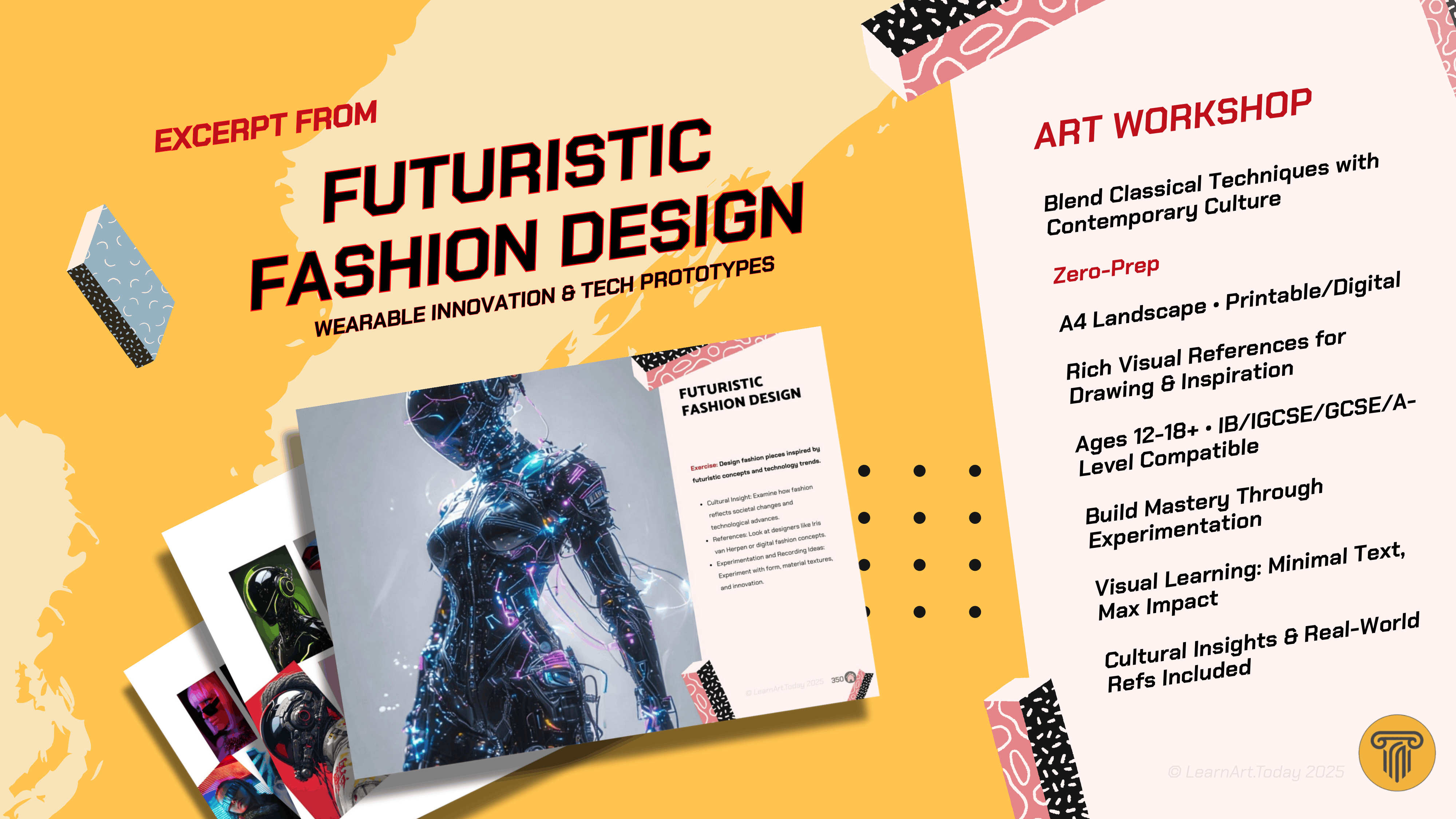 Futuristic Fashion Worksheets | Middle & High School | Silhouettes 3 ...
