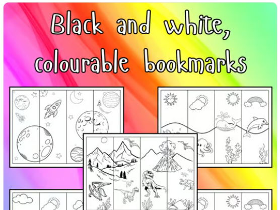 Colouring Bookmarks