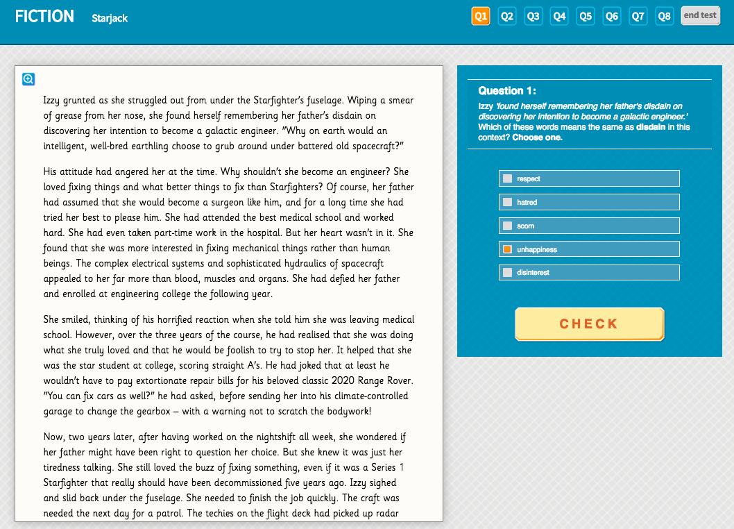 Starjack - Interactive Exercise - Year 6 Reading Comprehension (Fiction)