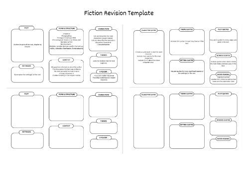 Fiction Revision Template (English Lit)