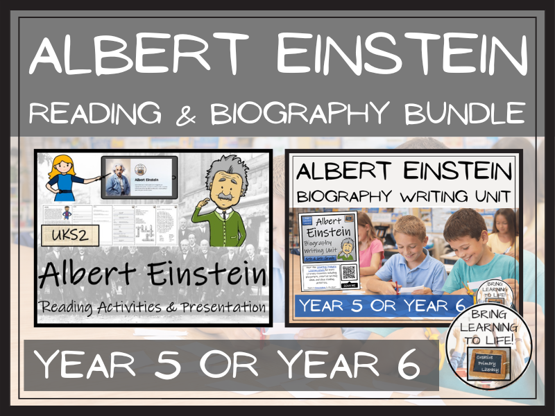 Albert Einstein Reading Comprehension & Biography Bundle | UKS2