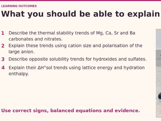 A Level Chemistry -27.1 Group 2