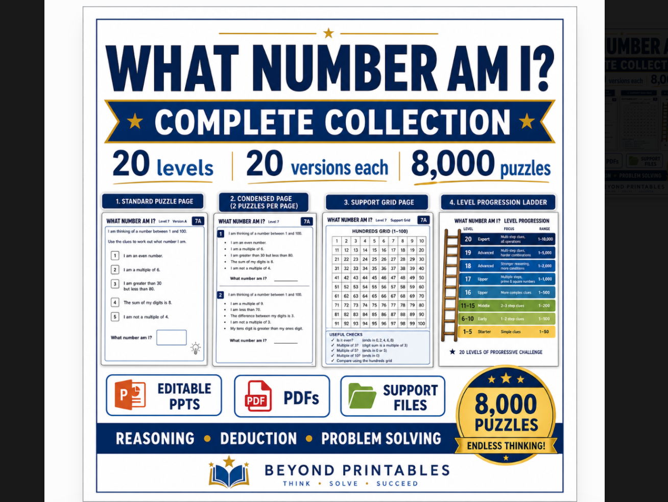 What Number Am I? Complete Collection | 20 Levels, 8,000 Maths Puzzles
